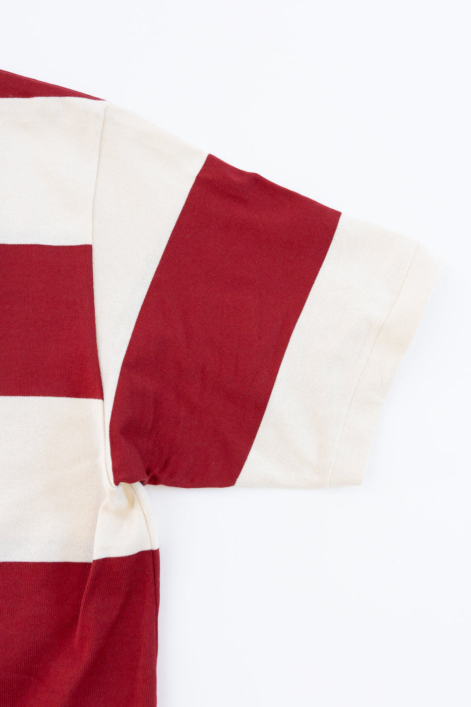 Lot 4108 - Border T-Shirt 4 Inch Stripe  - Bordeaux, Kinari
