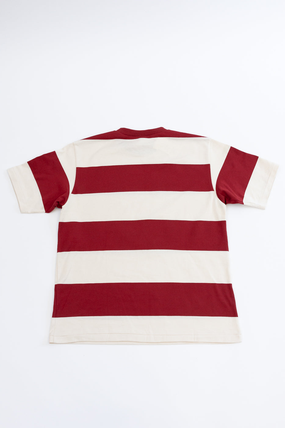 Lot 4108 - Border T-Shirt 4 Inch Stripe  - Bordeaux, Kinari