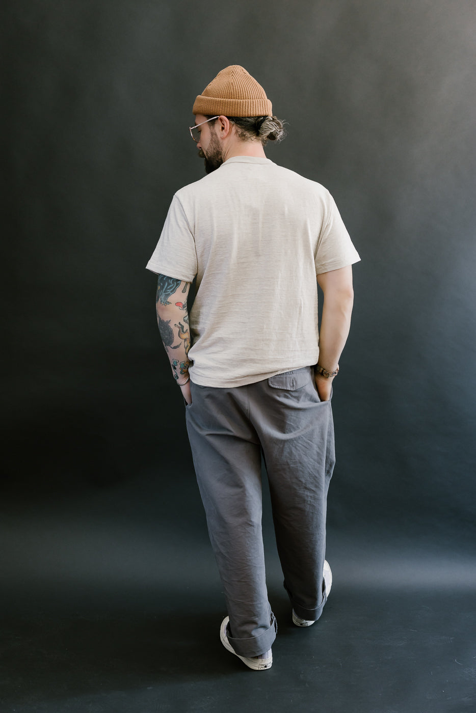 Lot 4601 - Baldwin Print T-Shirt - Oatmeal, Black