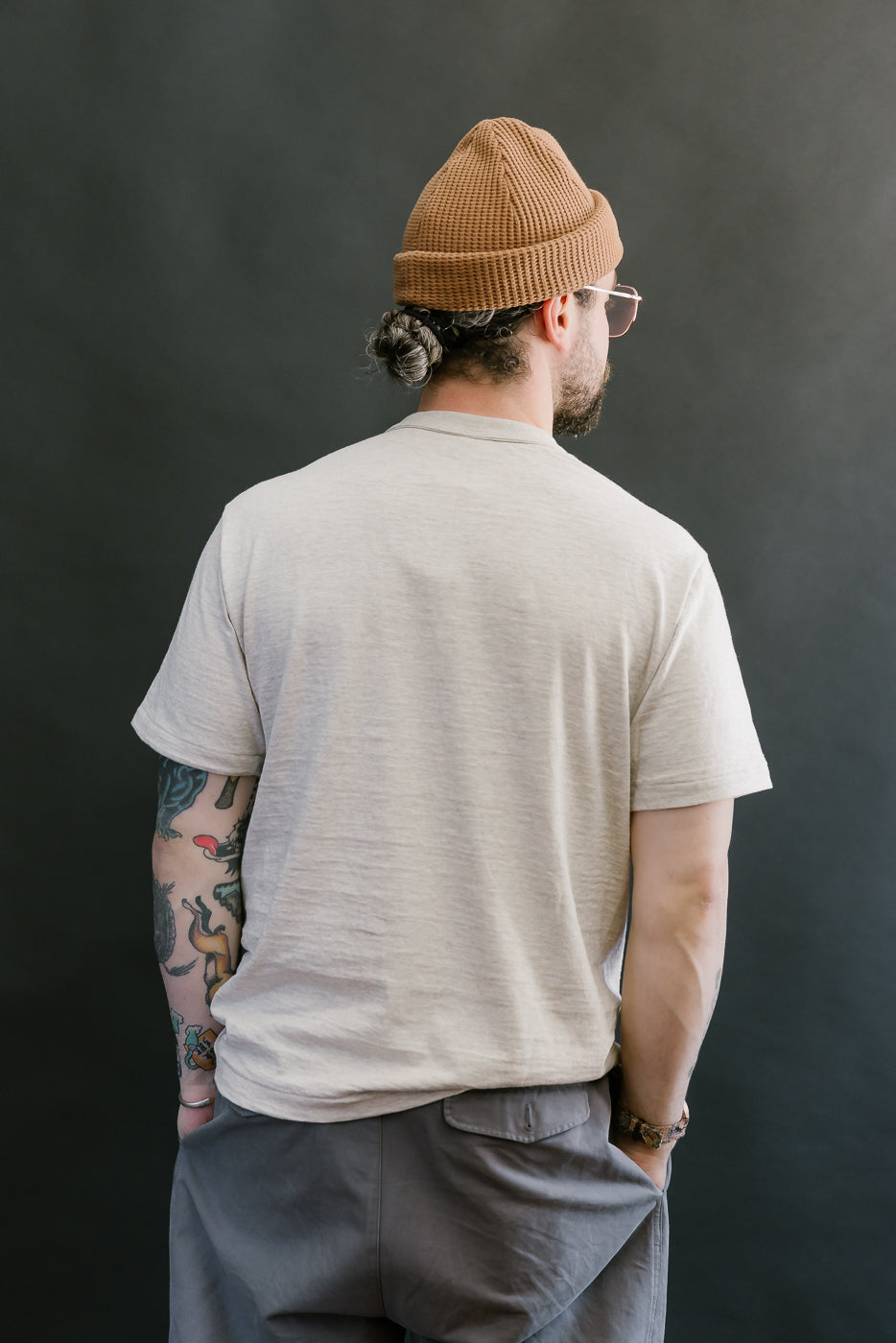 Lot 4601 - Baldwin Print T-Shirt - Oatmeal, Black