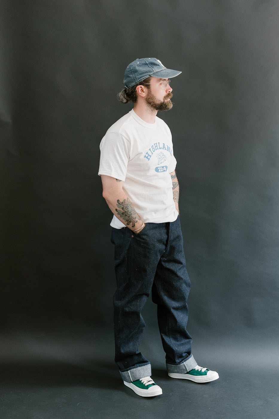 Lot 4601 - Highland Print T-Shirt - Off White, Blue