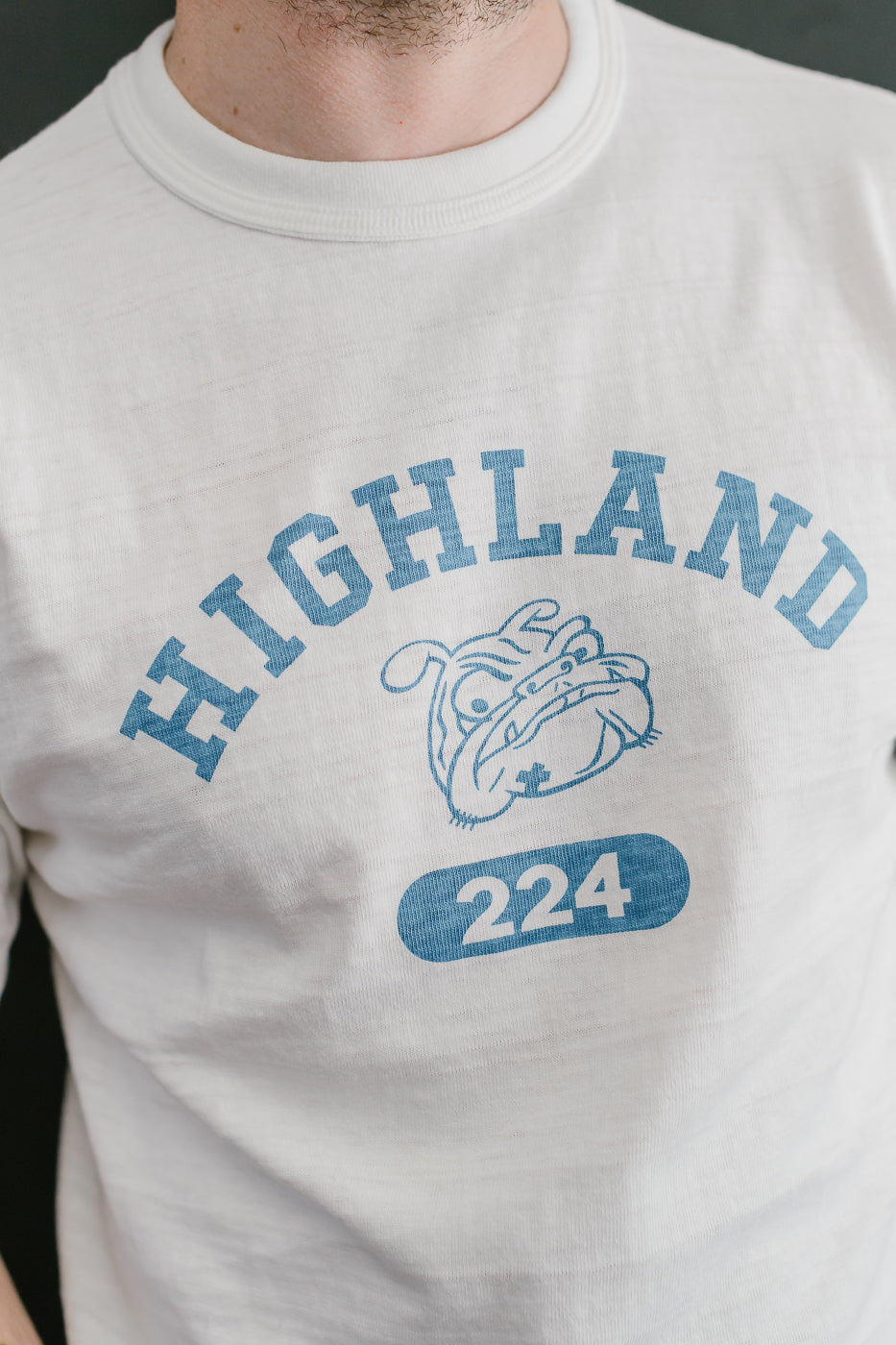 Lot 4601 - Highland Print T-Shirt - Off White, Blue