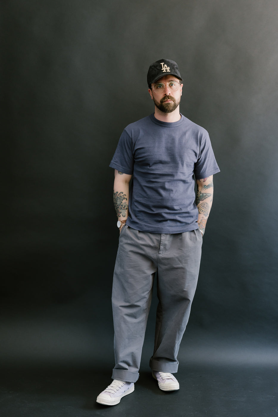Lot 4601 - Slubby Cotton T-Shirt - Eggplant