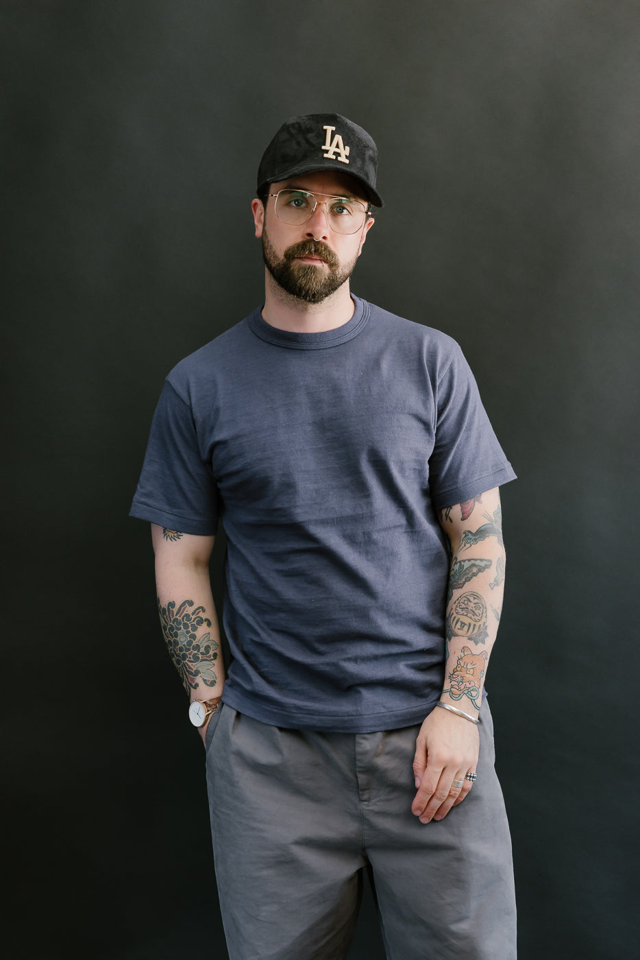 Lot 4601 - Slubby Cotton T-Shirt - Eggplant