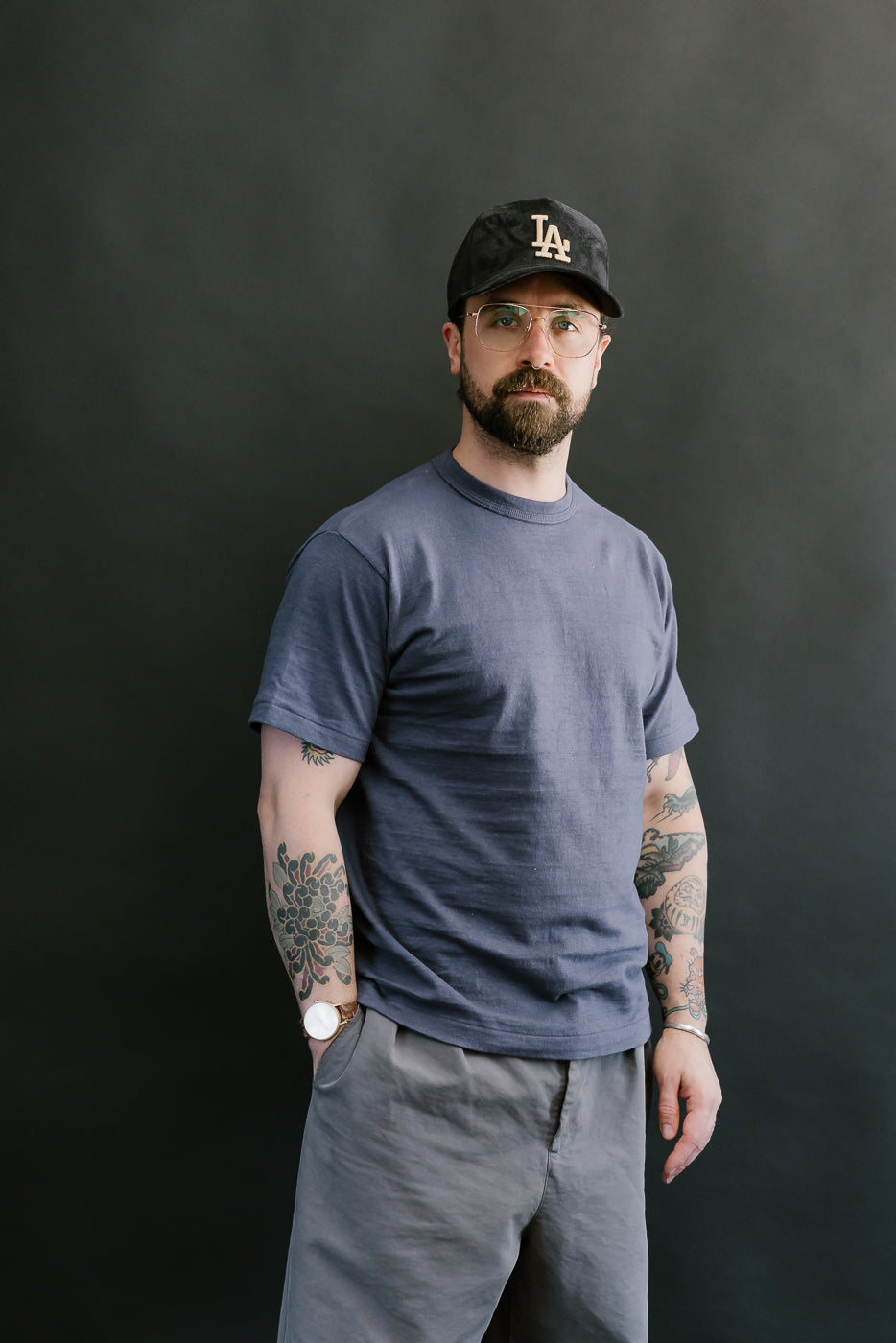 Lot 4601 - Slubby Cotton T-Shirt - Eggplant