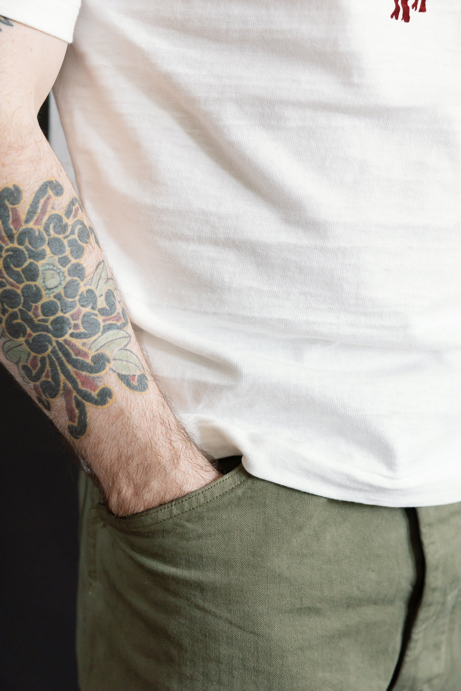 Close-up of male model 5'9