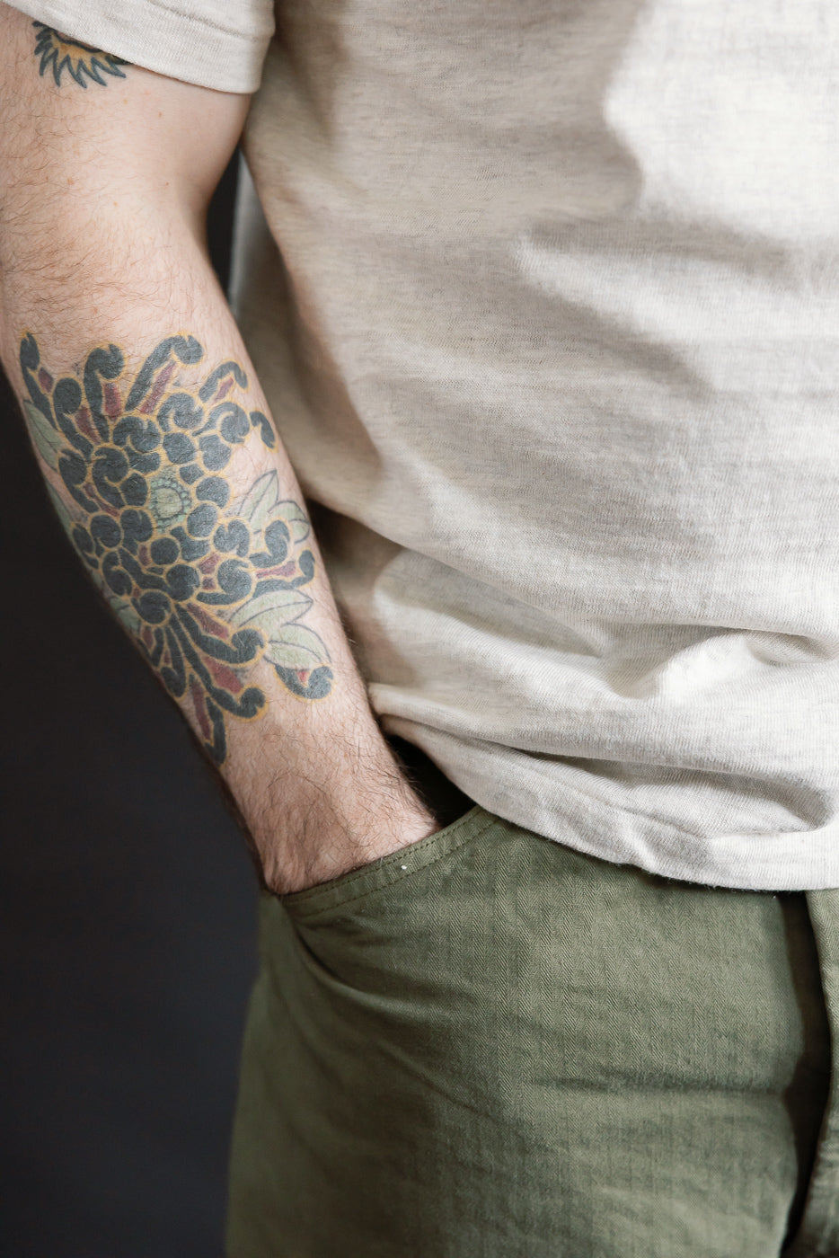 Close-up of male model, 5'9