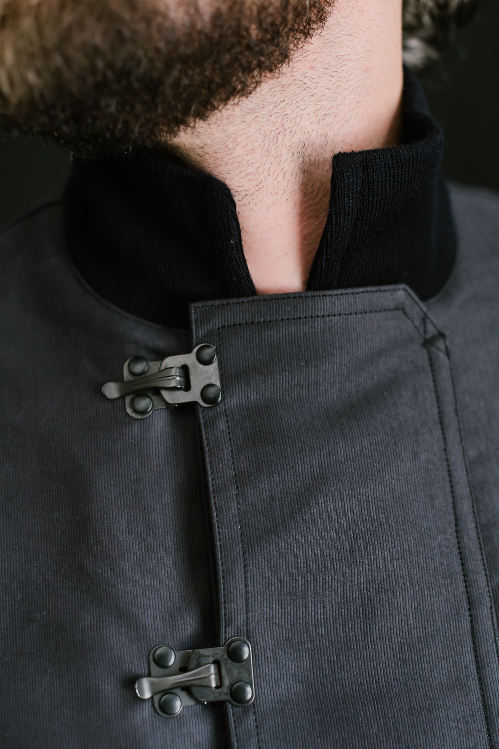 Lot 2208 - N-1 Winter Jacket Hook Front Blood Chit - Navy Blue