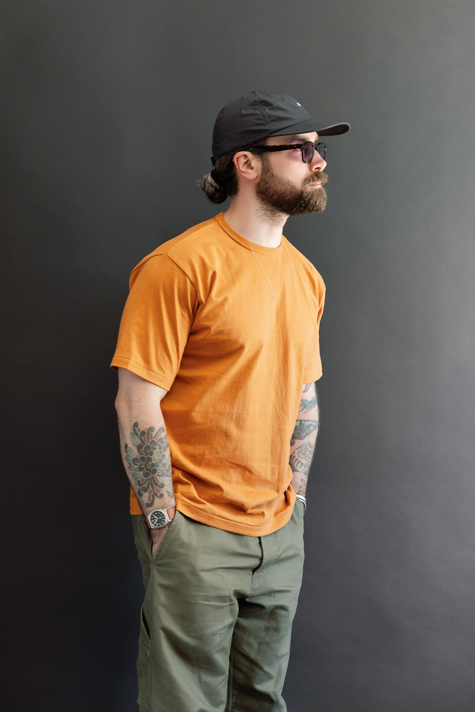 Full body side view of a 5'9