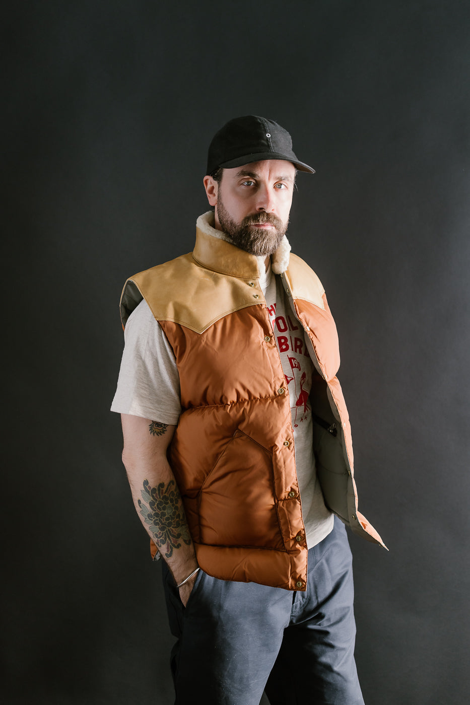 Lot 2222 - Rocky Mountain x Warehouse Nylon Christy Vest - Brown