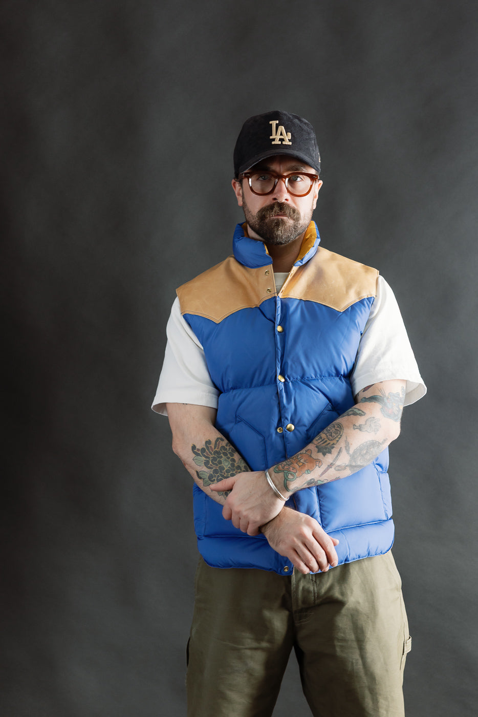 Lot 2234 - Rocky Mountain x Warehouse Nylon Down Vest - Blue | Dant