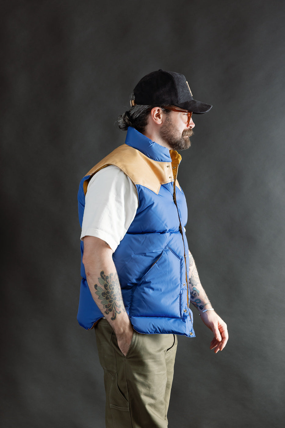 SOPHNET. × Rocky Mountain DOWN VEST Lot 2234 - Rocky Mountain x Warehouse Nylon Down Vest - Blue | Dant