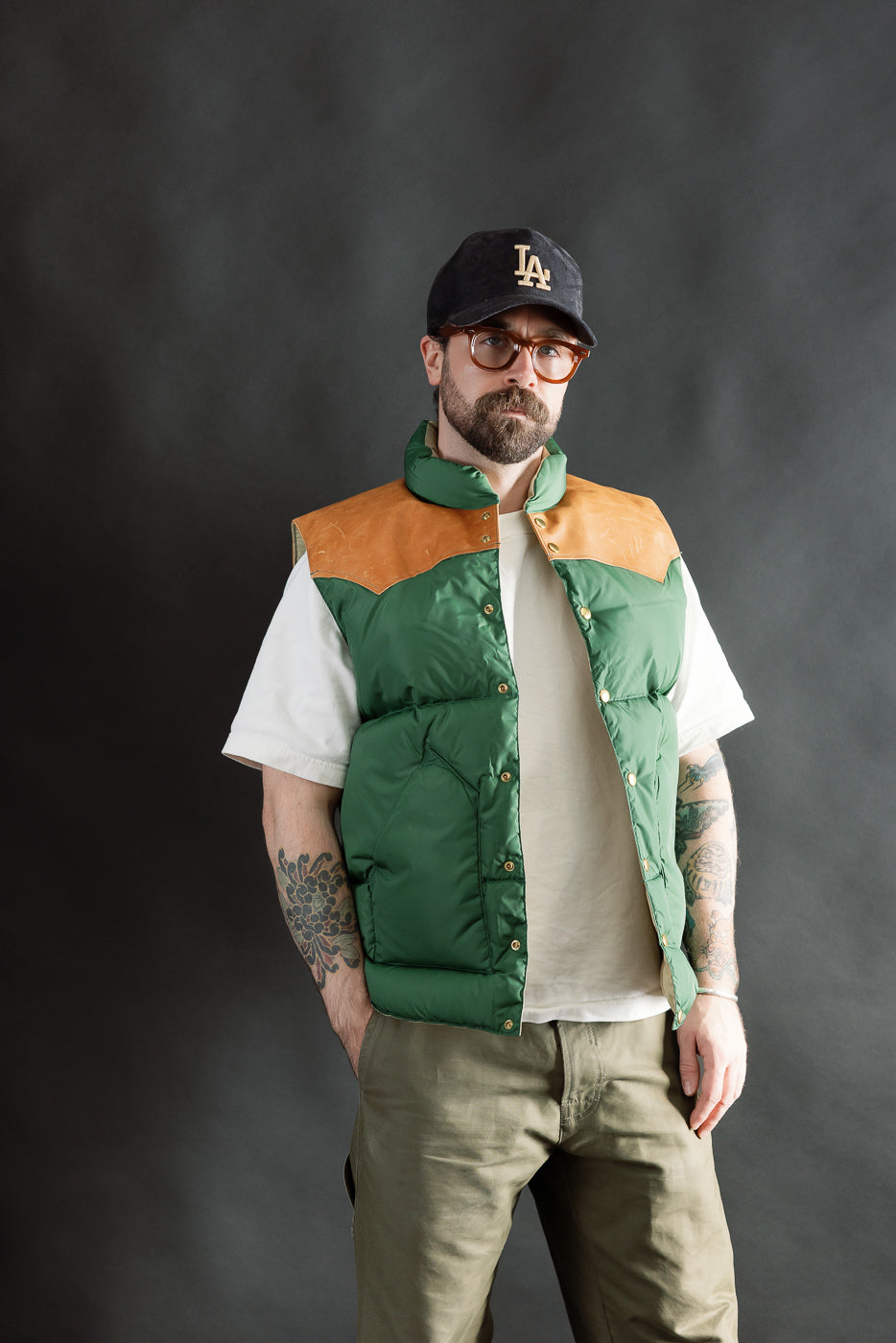 SOPHNET. × Rocky Mountain DOWN VEST Lot 2234 - Rocky Mountain x Warehouse Nylon Down Vest - Bottle