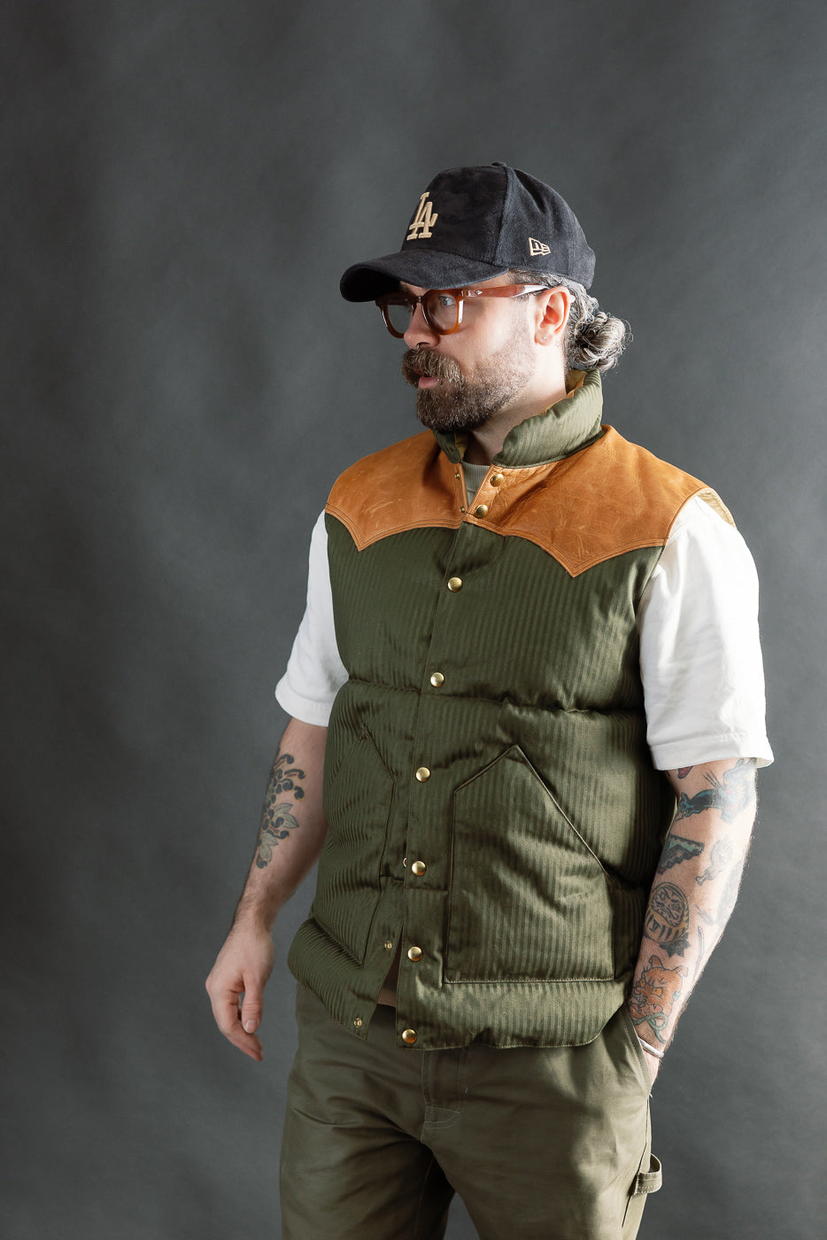 ジャケット・アウター SOPHNET ROCKY MOUNTAIN DOWN VEST Lot 2236 - Rocky Mountain x Warehouse HBT Down Vest - OD Green | Dant