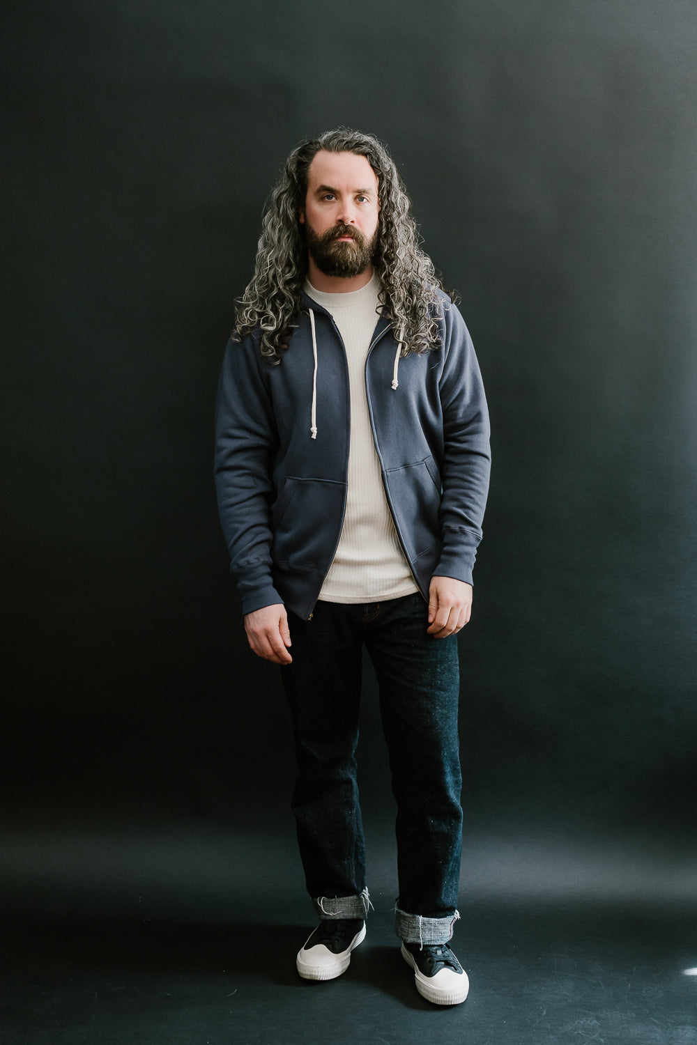 Lot 451 - Loopwheel Raglan Freedom Full-Zip Hoodie - Eggplant | Dant