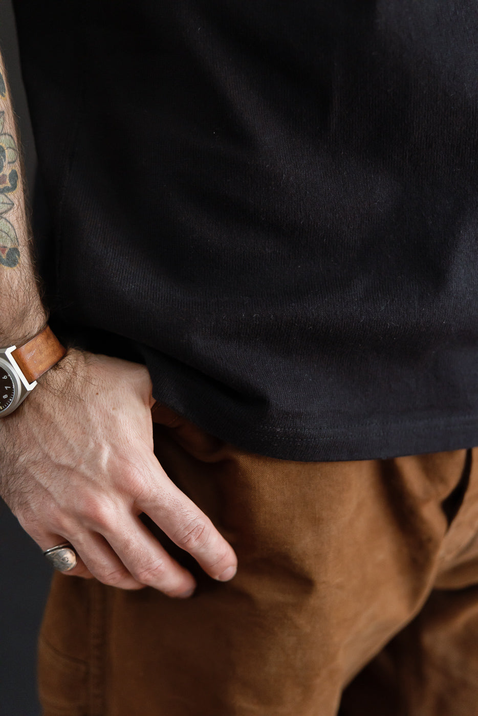Close-up of a male model (5'9