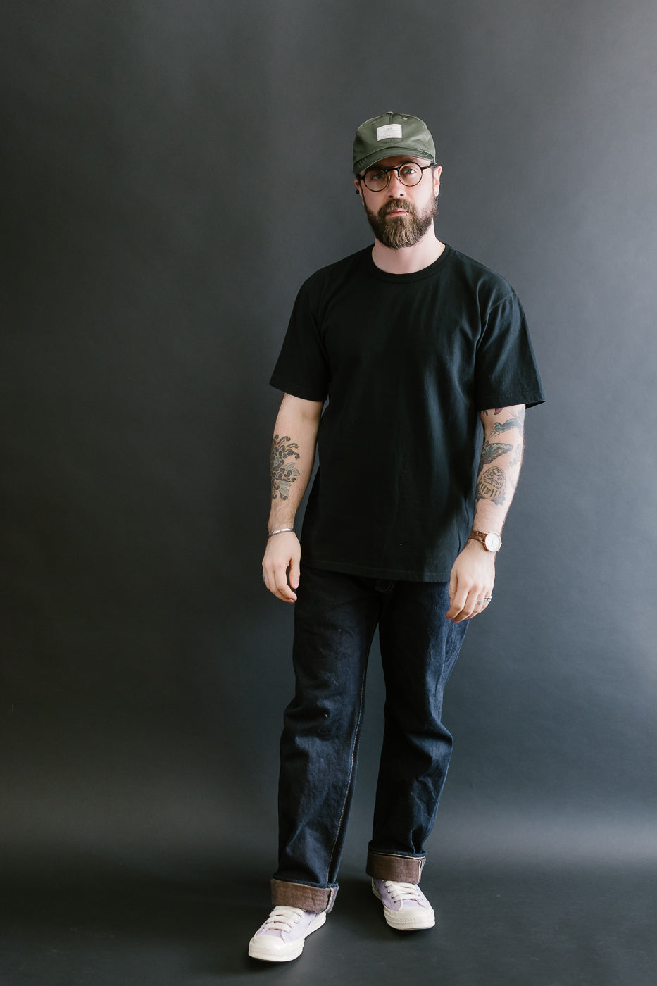 ELS Recycled Cotton Slub Crewneck T-Shirt - Black