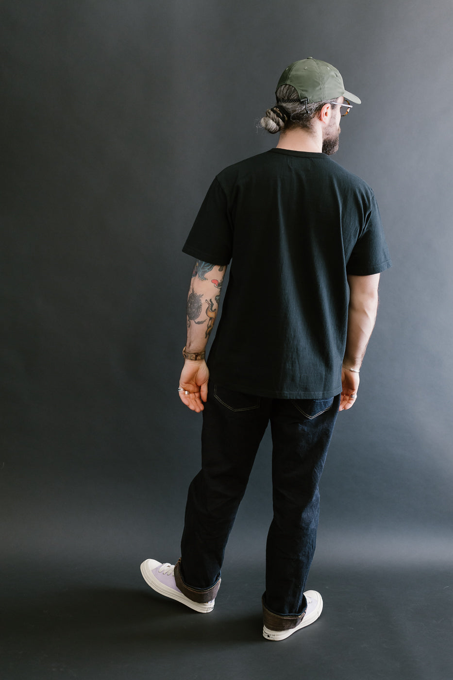 ELS Recycled Cotton Slub Crewneck T-Shirt - Black