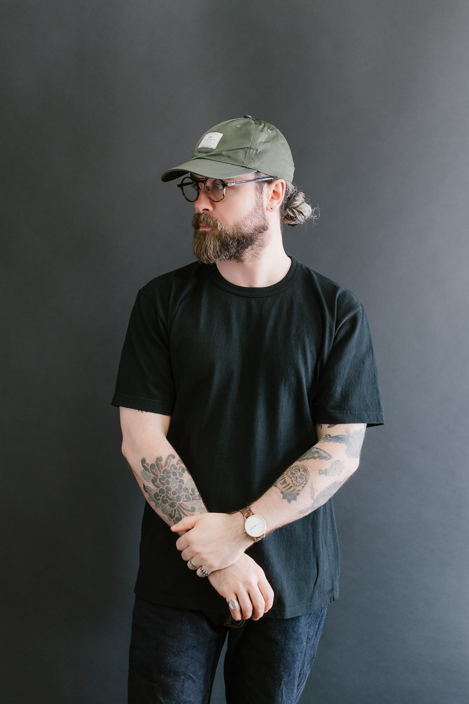 ELS Recycled Cotton Slub Crewneck T-Shirt - Black