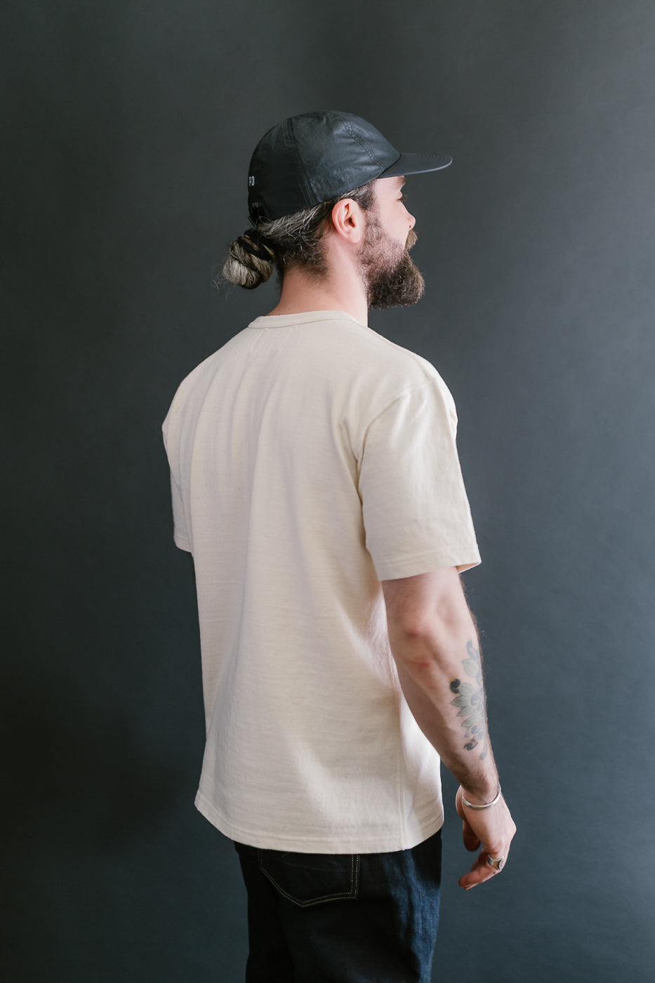 ELS Recycled Cotton Slub Crewneck T-Shirt - Ecru