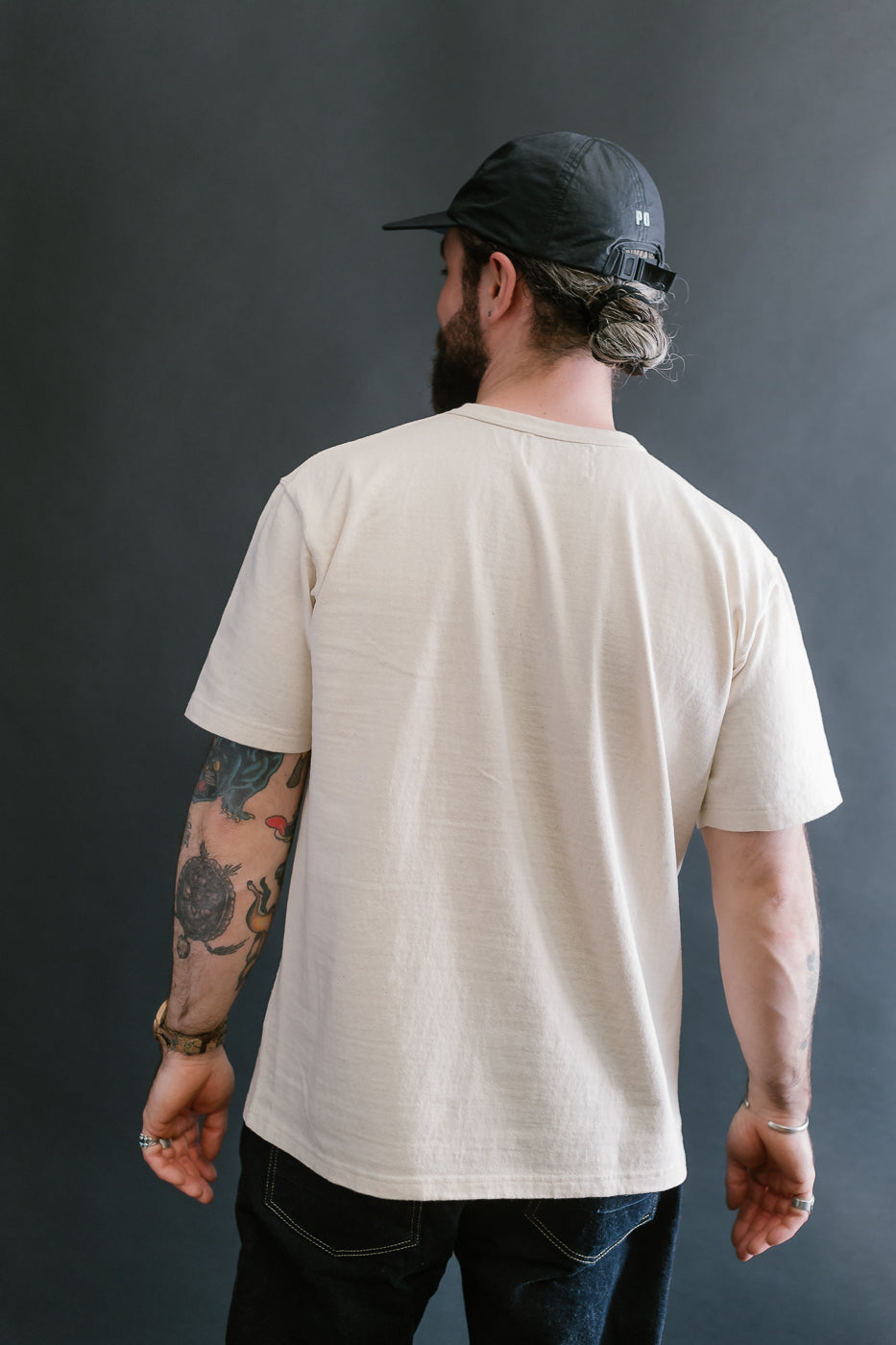 ELS Recycled Cotton Slub Crewneck T-Shirt - Ecru