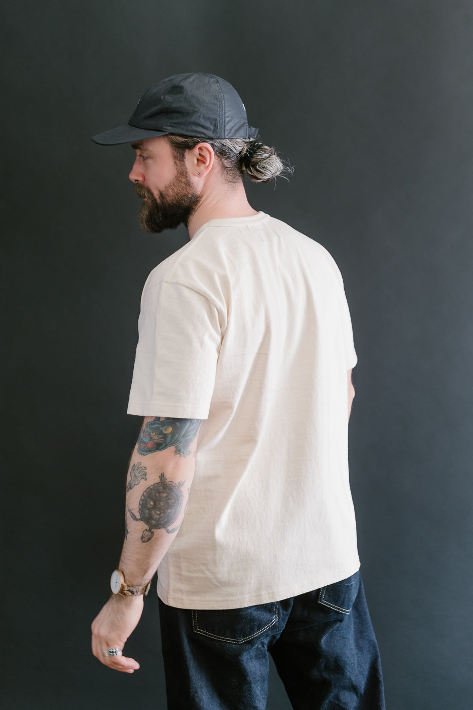 ELS Recycled Cotton Slub Crewneck T-Shirt - Ecru