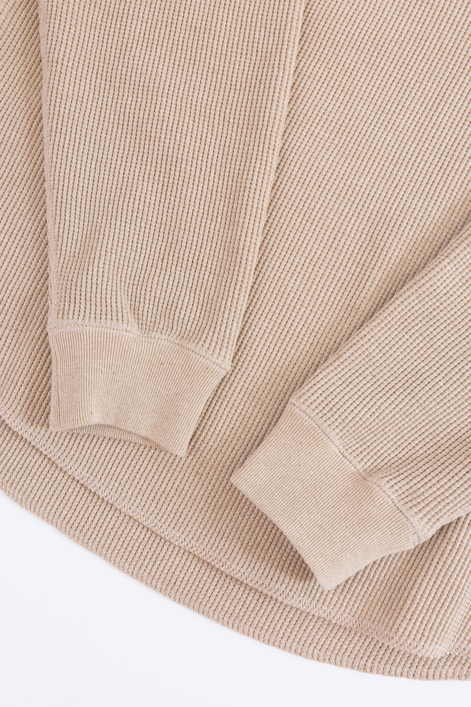 Foxfibre® Heavyweight Waffle Henley - Coyote 15