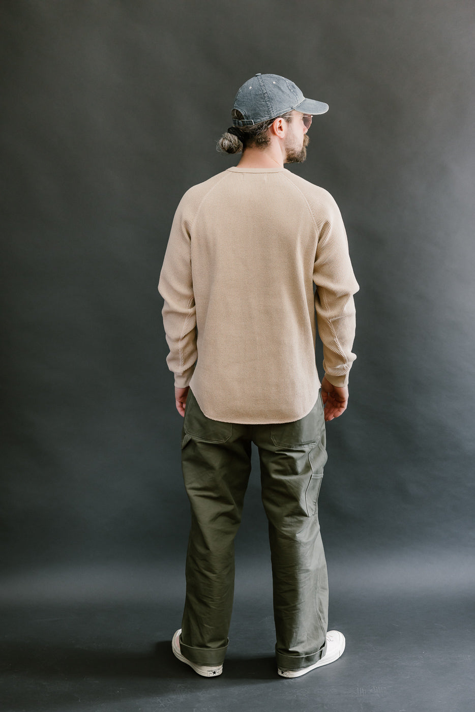 Foxfibre® Heavyweight Waffle Henley - Coyote 15