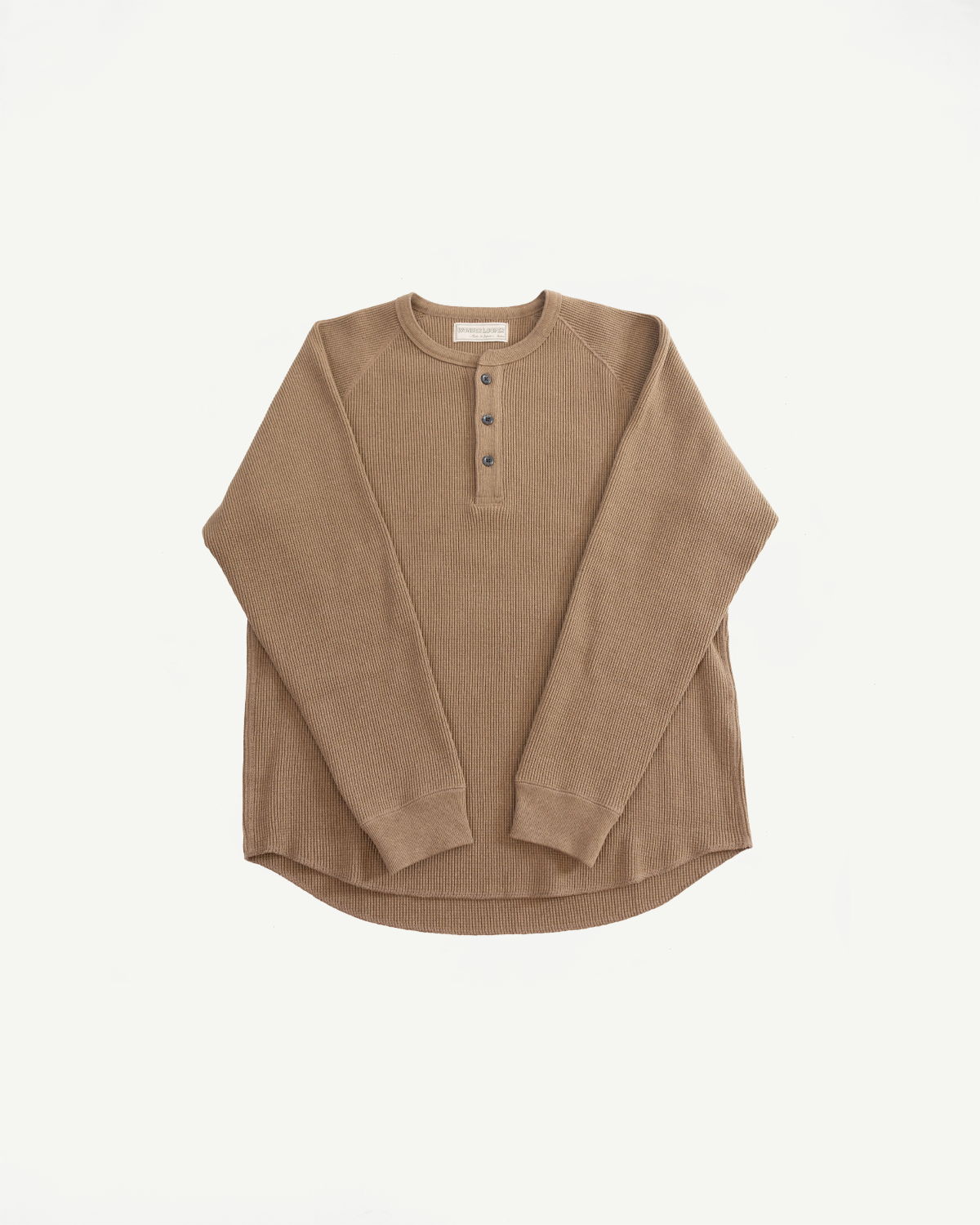Foxfibre® Heavyweight Waffle Henley Iron Mordant - Coyote 80
