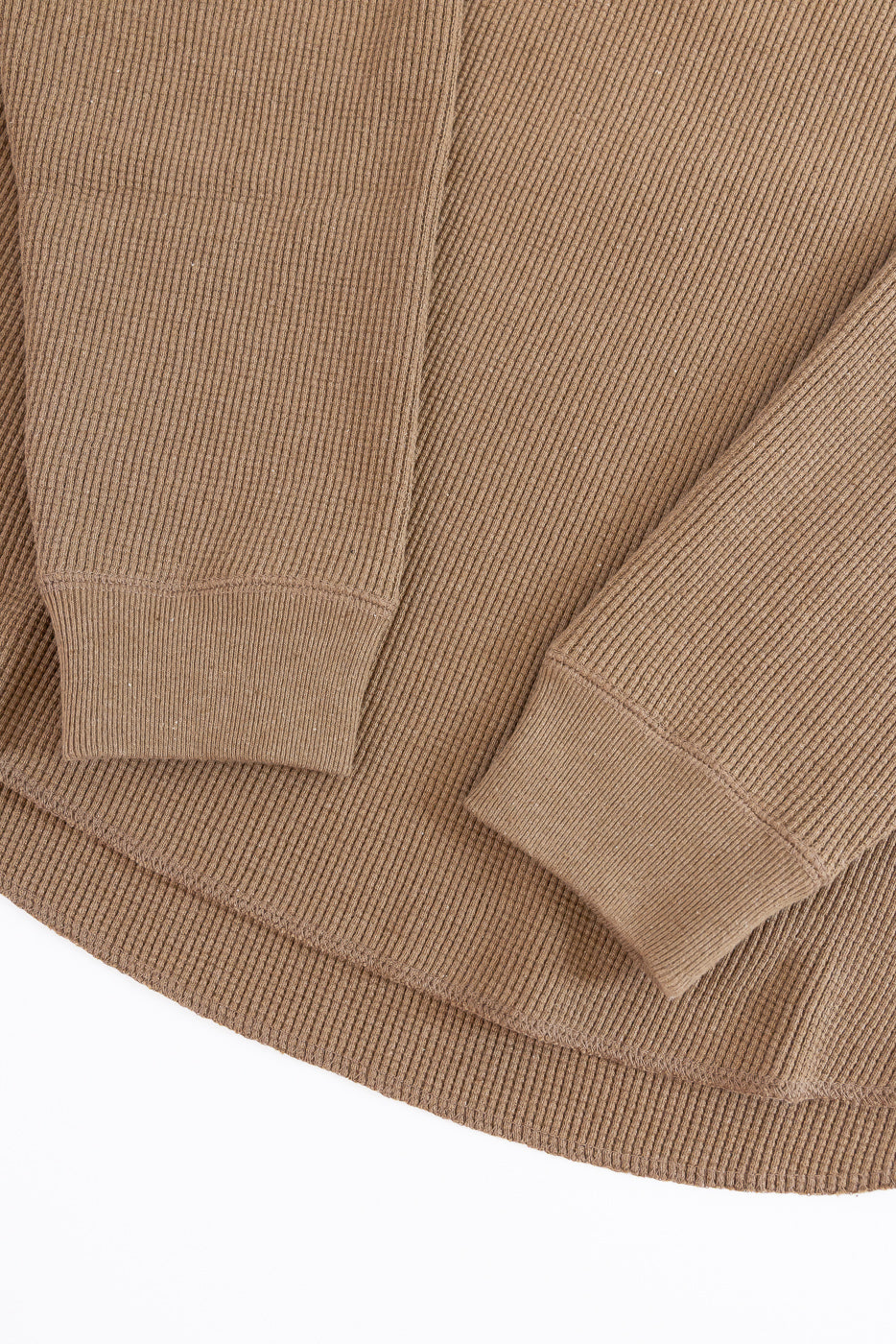 Foxfibre® Heavyweight Waffle Henley Iron Mordant - Coyote 80