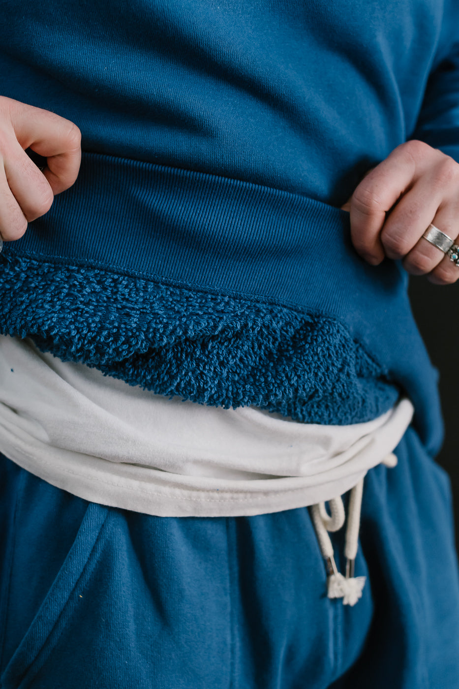 Pullover Crew Neck - Super Looper French Terry - Varsity Blue