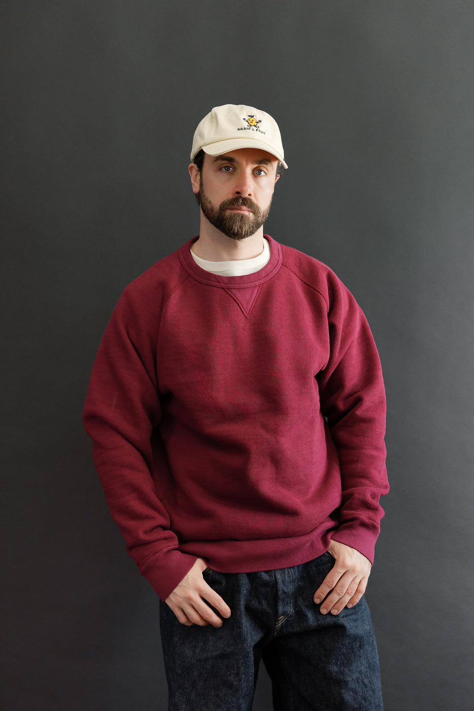 Full body front view of a male model (5'9