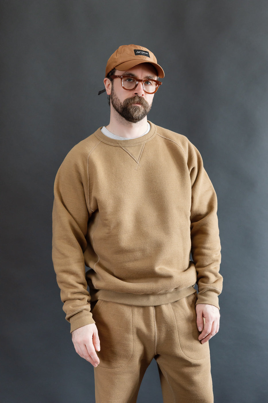 Front view, full body of male model 5'9