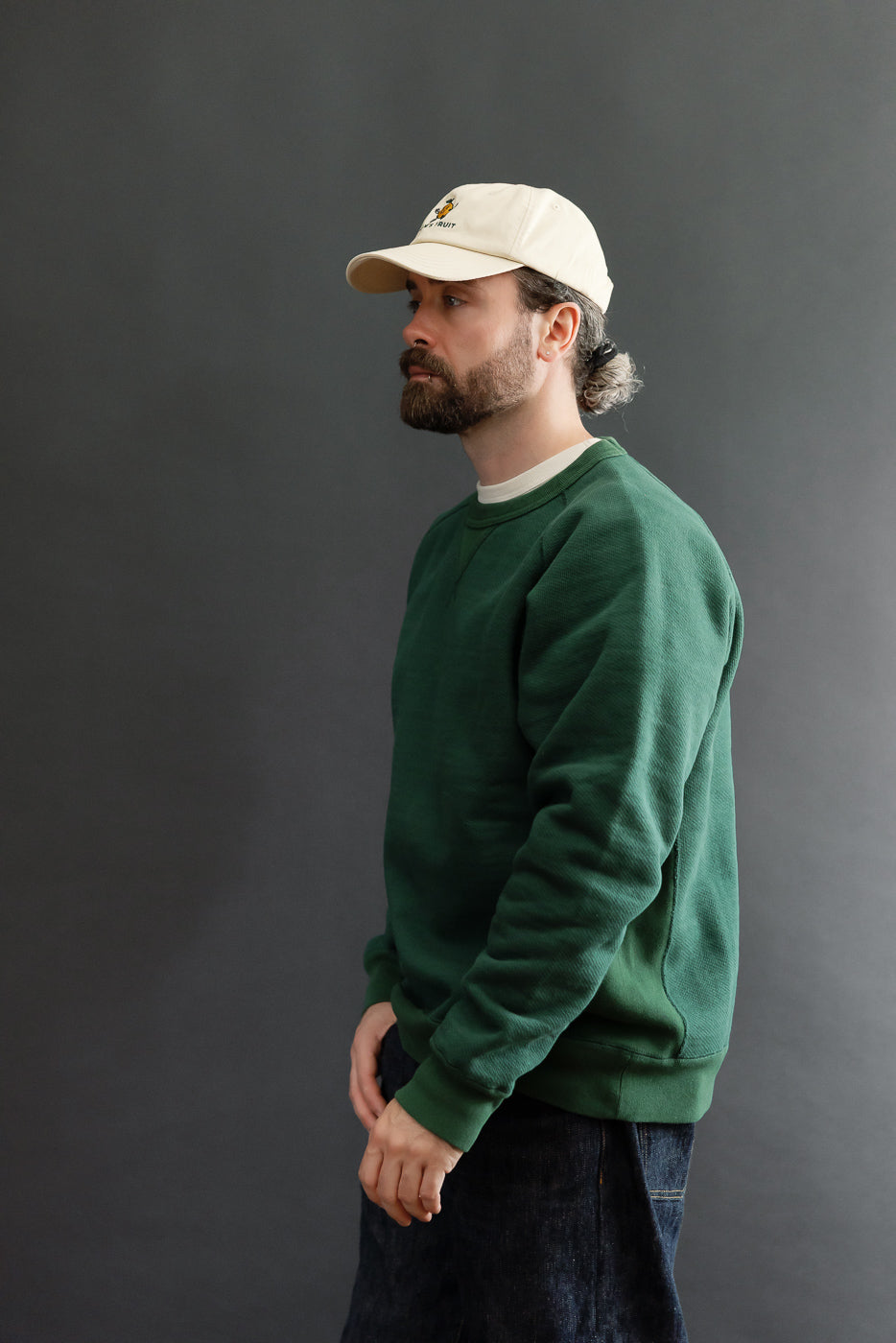 Profile view of a male model, 5'9