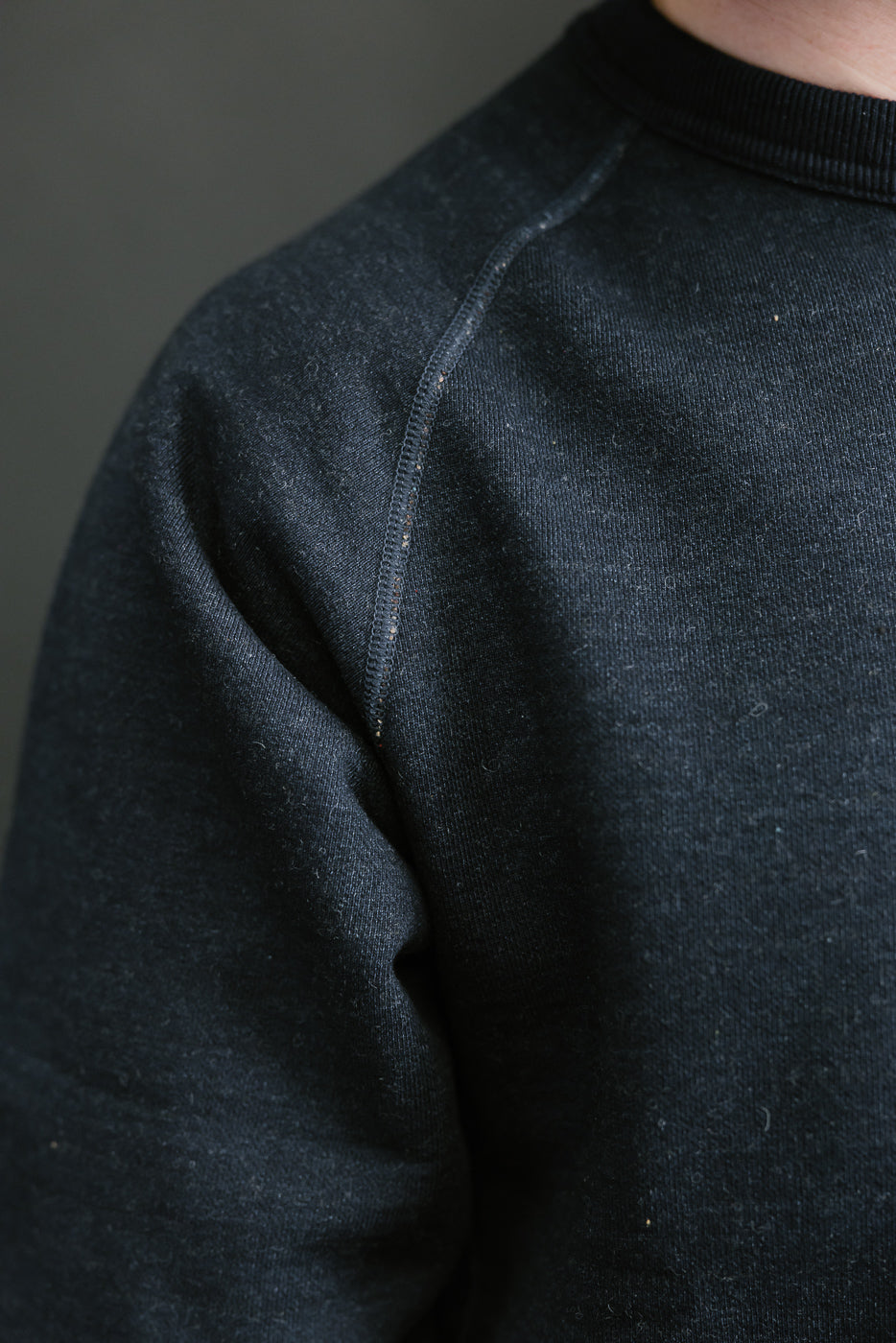 Pullover Crewneck - Real Indigo Blanket Striped French Terry