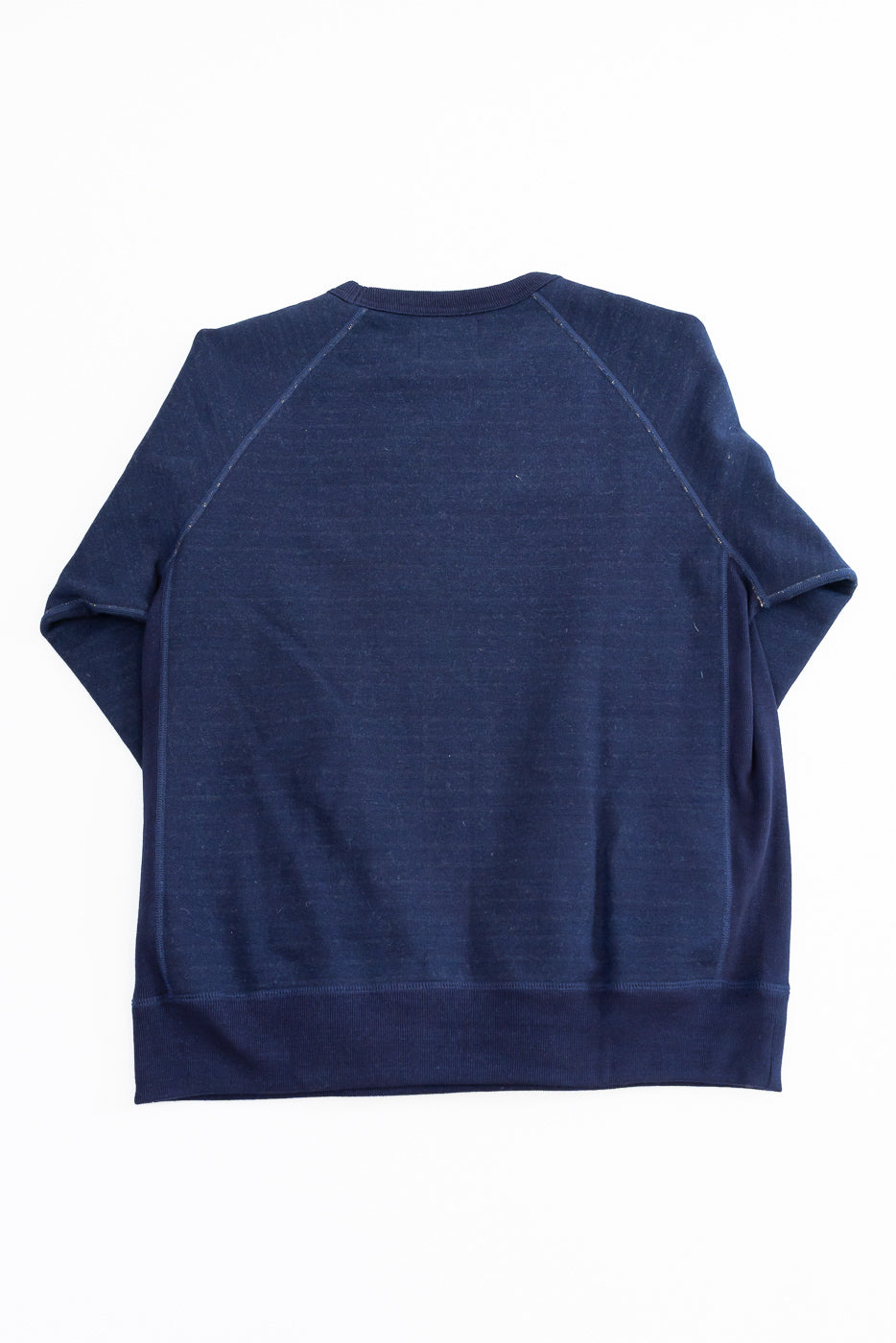 Pullover Crewneck - Real Indigo Blanket Striped French Terry