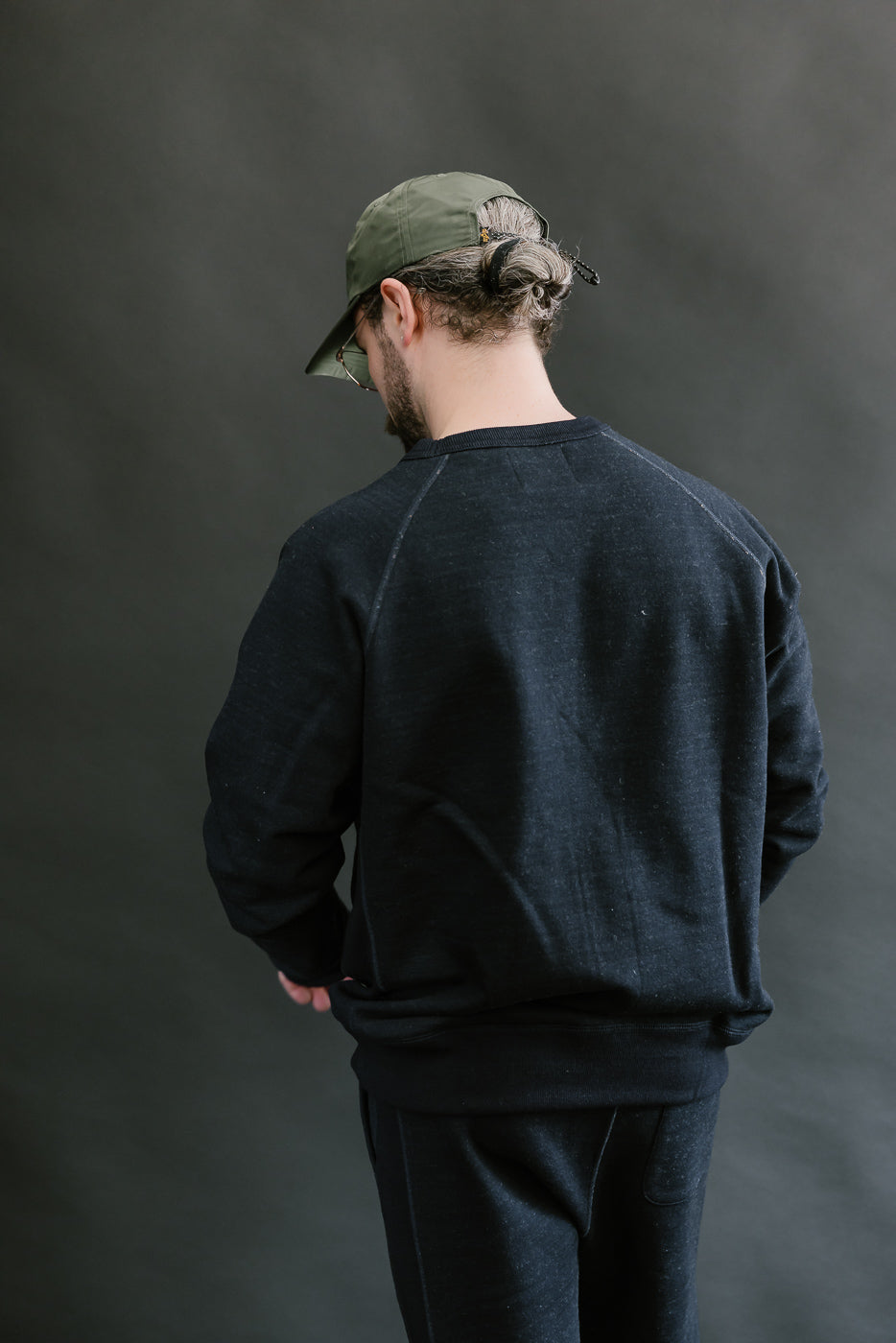 Pullover Crewneck - Real Indigo Blanket Striped French Terry
