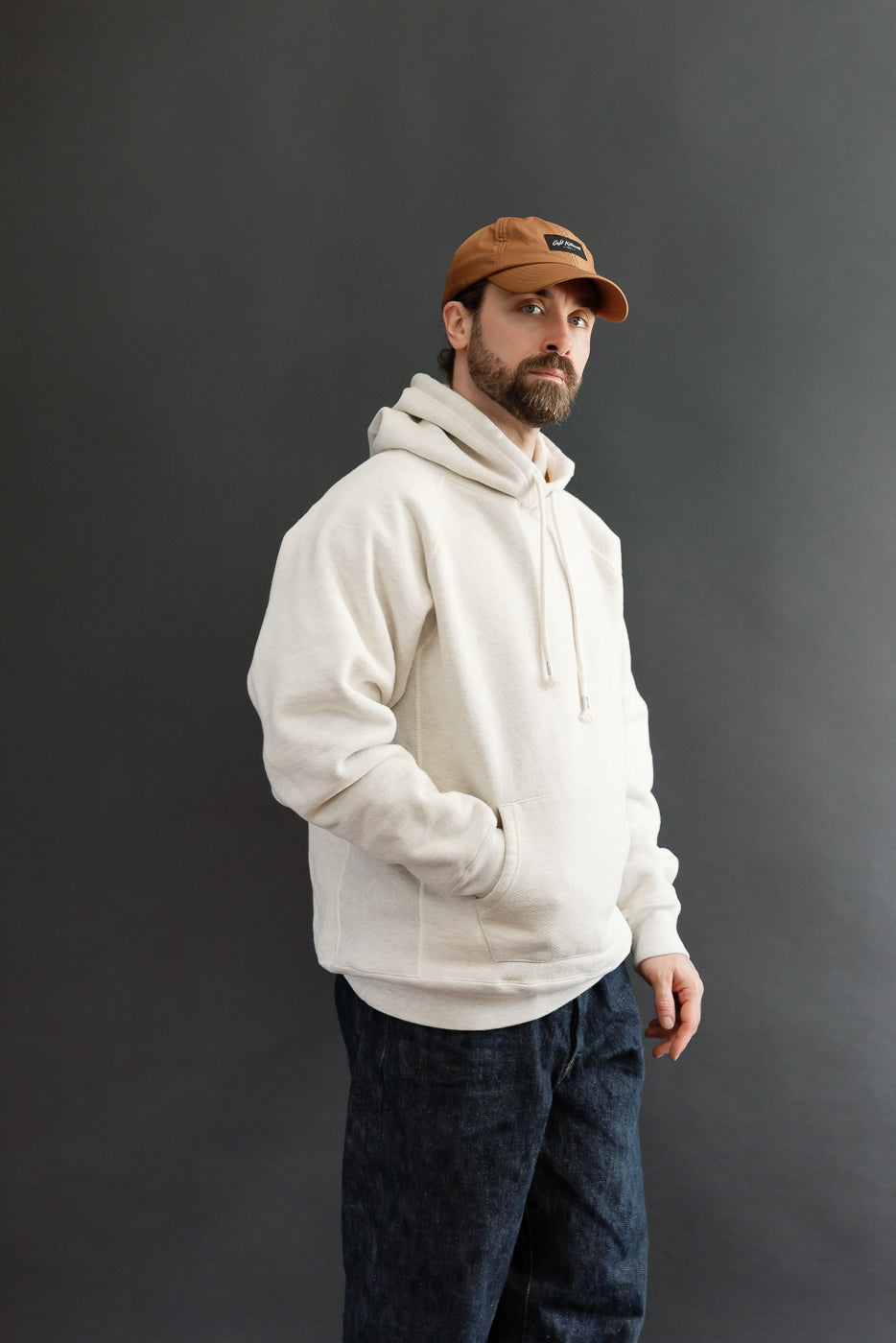 Full body, front 3/4 view of a 5'9