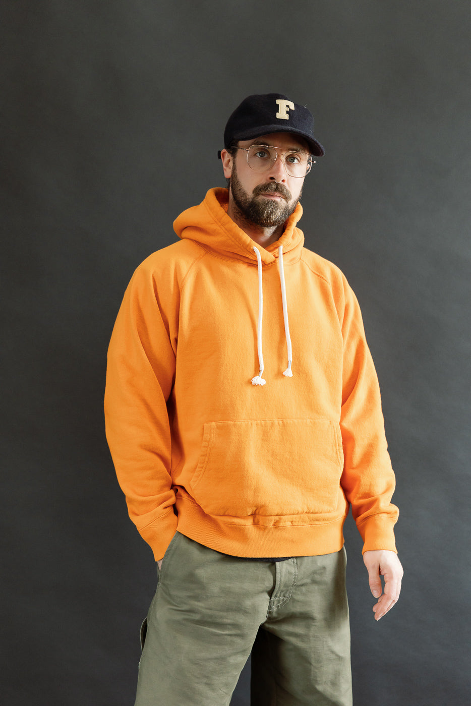 Pullover Hoodie - Super Looper French Terry - Orange | Dant