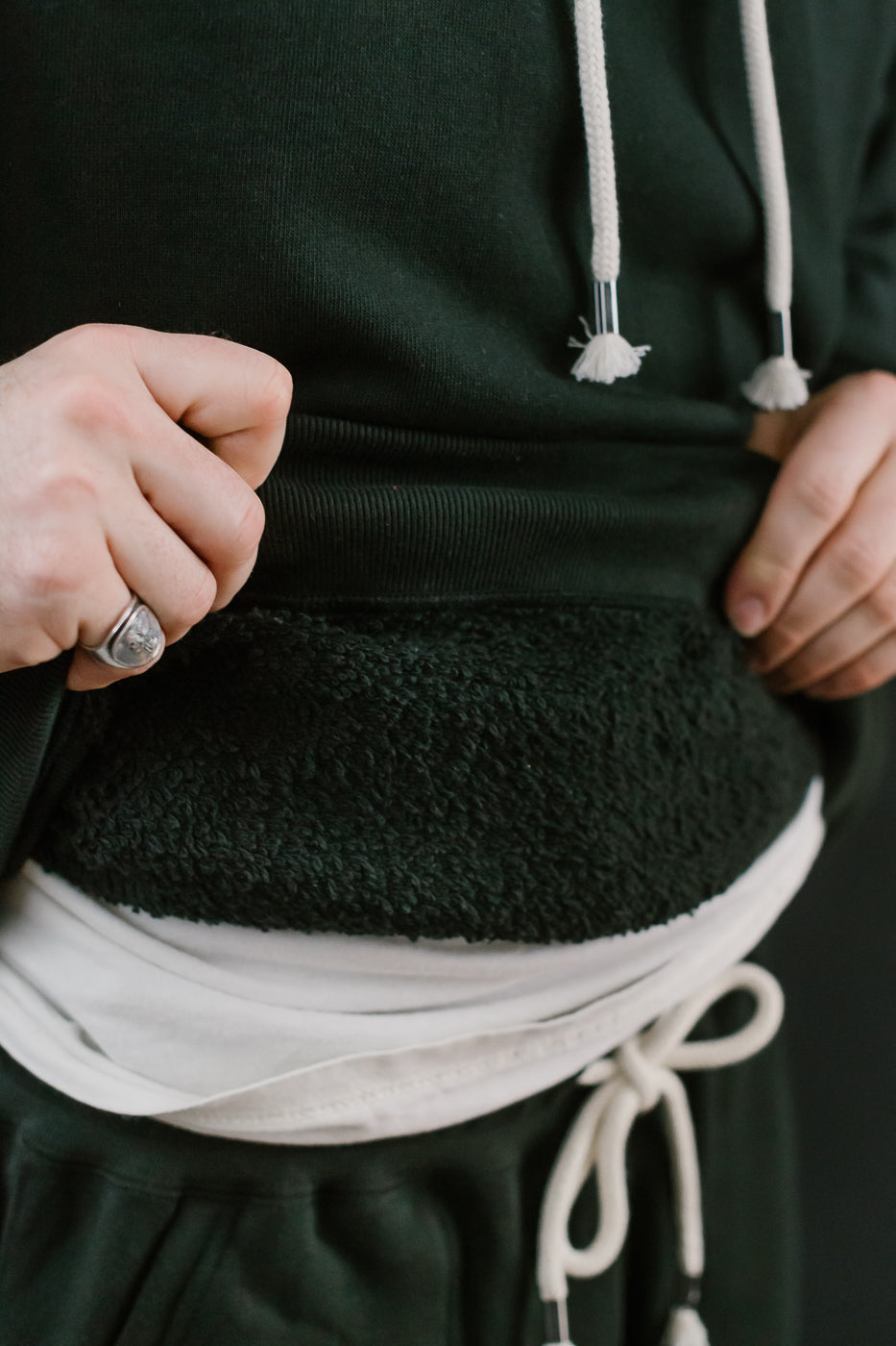 Pullover Hoodie - Super Looper French Terry - Sumi Black