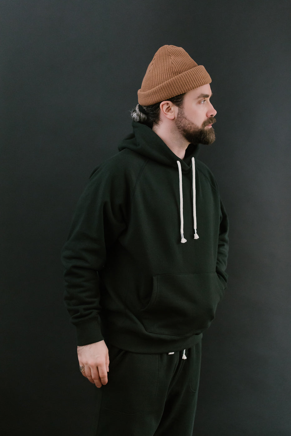 Pullover Hoodie - Super Looper French Terry - Sumi Black