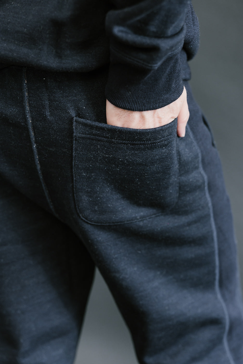 Sweat Pants - Real Indigo Blanket Striped French Terry