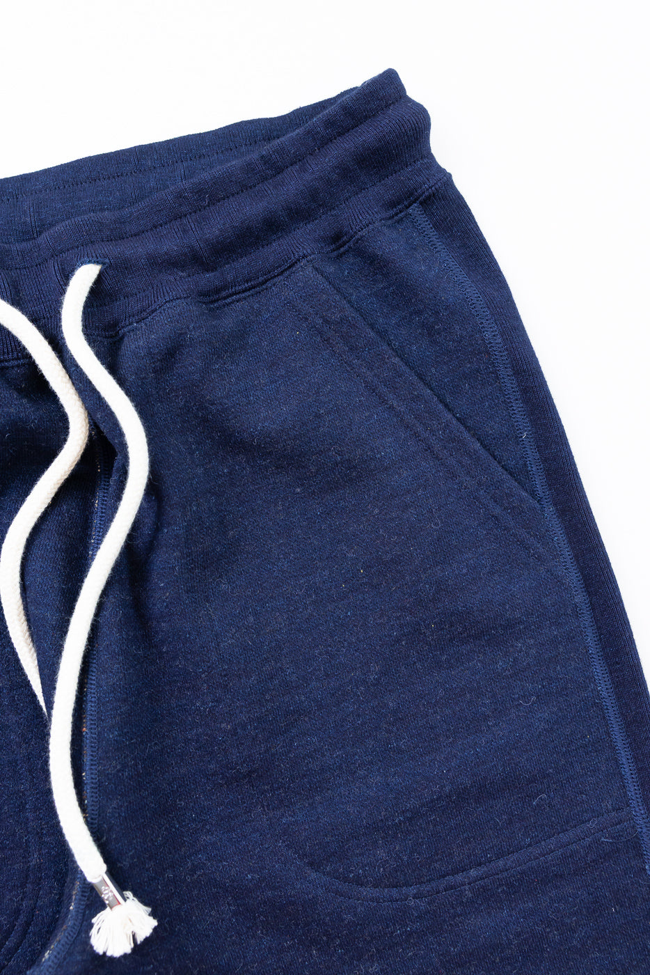 Sweat Pants - Real Indigo Blanket Striped French Terry