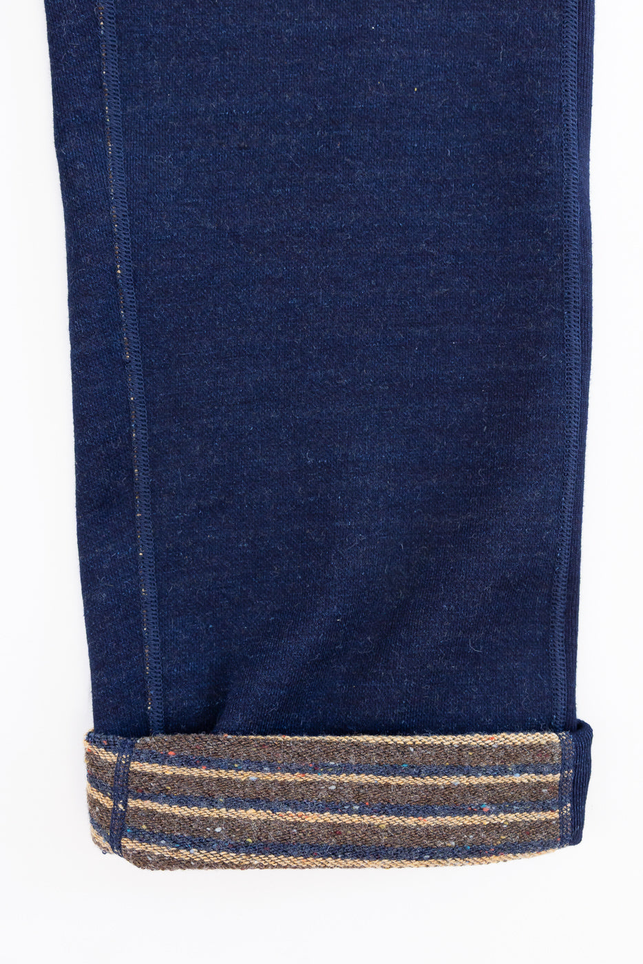 Sweat Pants - Real Indigo Blanket Striped French Terry