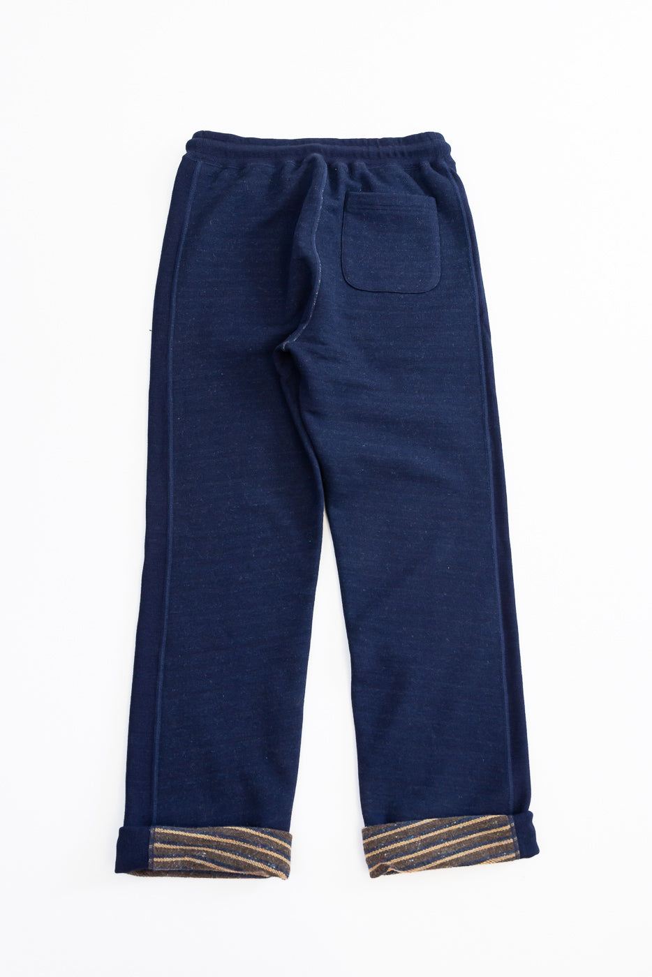 Sweat Pants - Real Indigo Blanket Striped French Terry