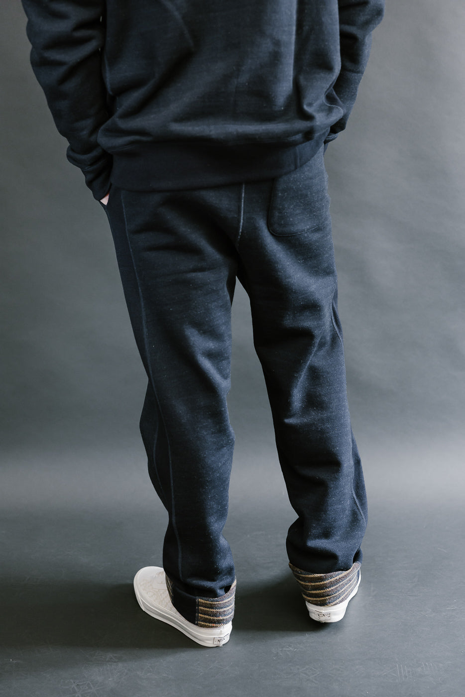 Sweat Pants - Real Indigo Blanket Striped French Terry