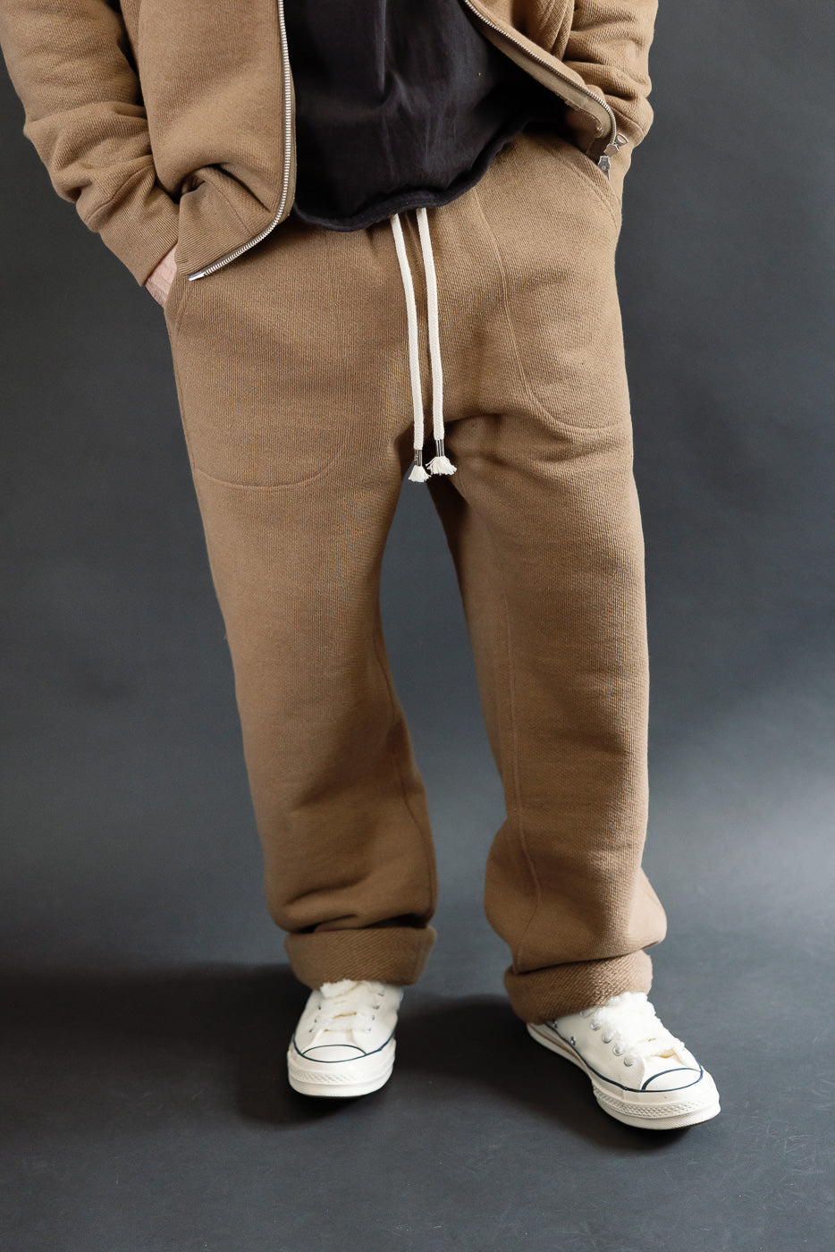 Sweatpant - Iron Mordant Double Heavyweight French Terry Foxfibre® - Coyote 80