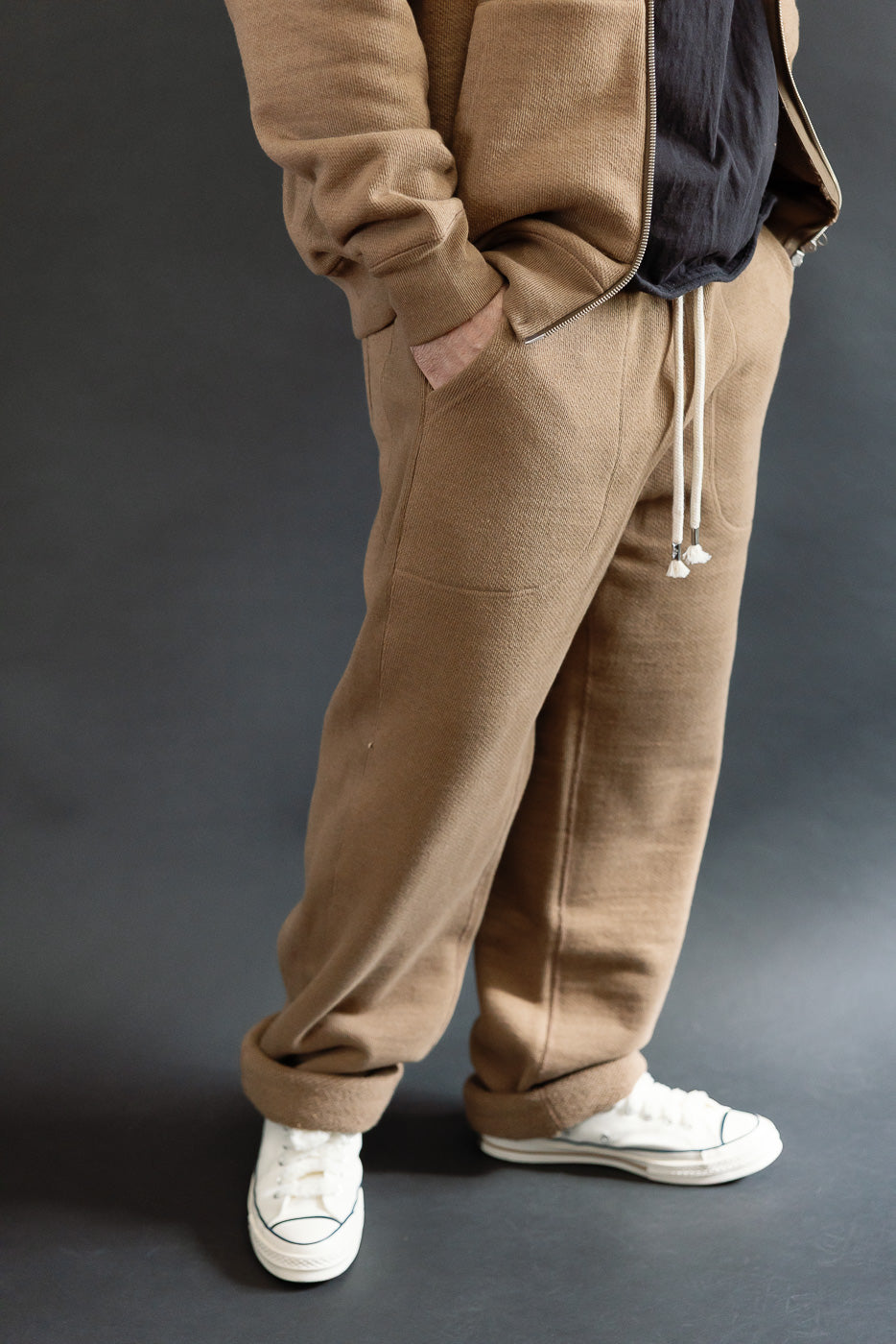 Sweatpant - Iron Mordant Double Heavyweight French Terry Foxfibre® - Coyote 80