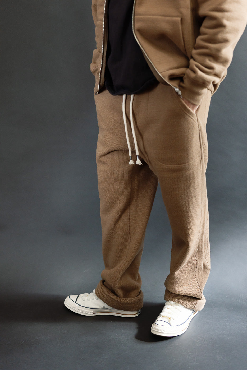 Sweatpant - Iron Mordant Double Heavyweight French Terry Foxfibre® - Coyote 80