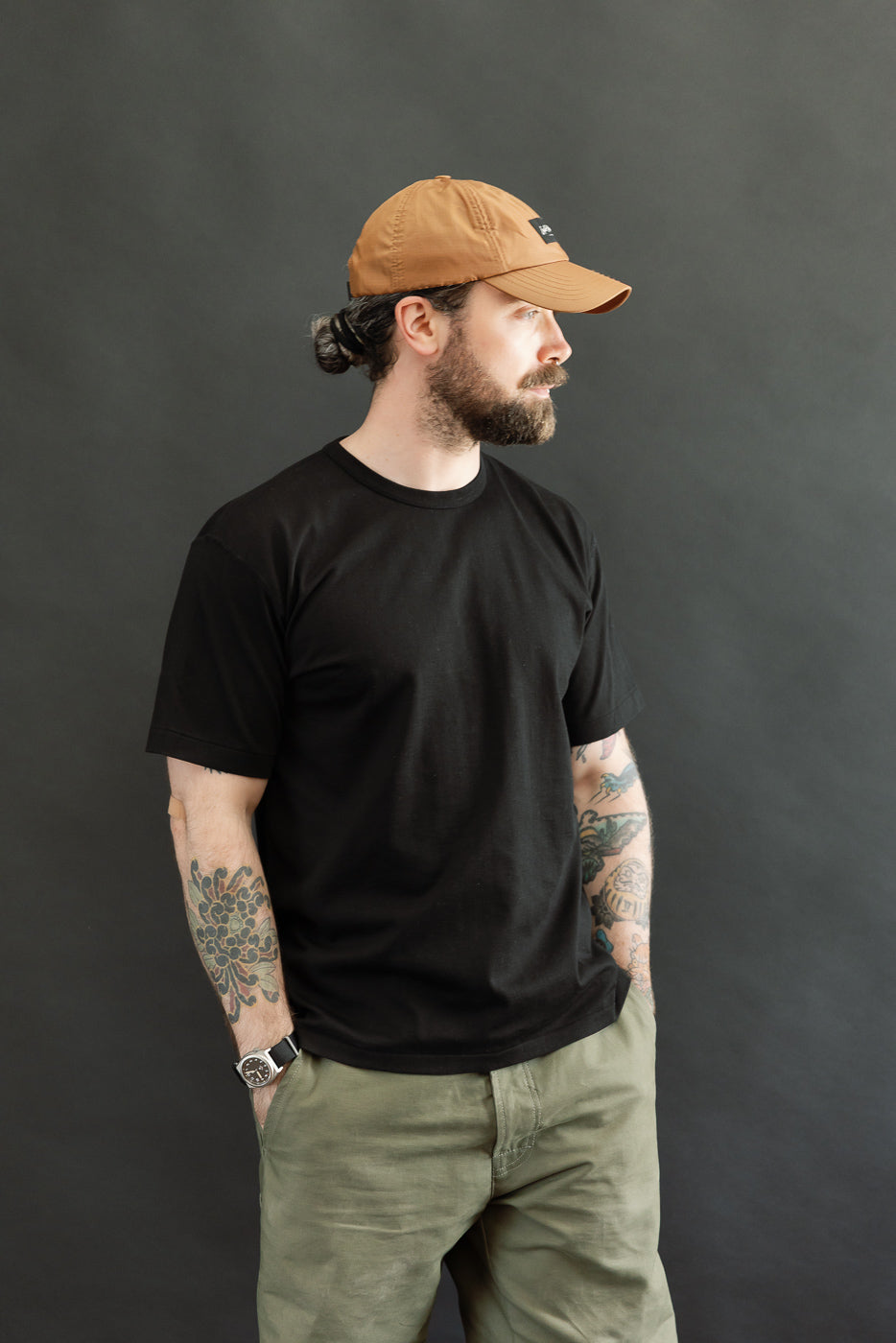 Ultimate Pima Tsuriami Crewneck T-Shirt - Black | Dant